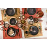 Ontbijtbord gouden kerstboom - zwart - ⌀20 cm